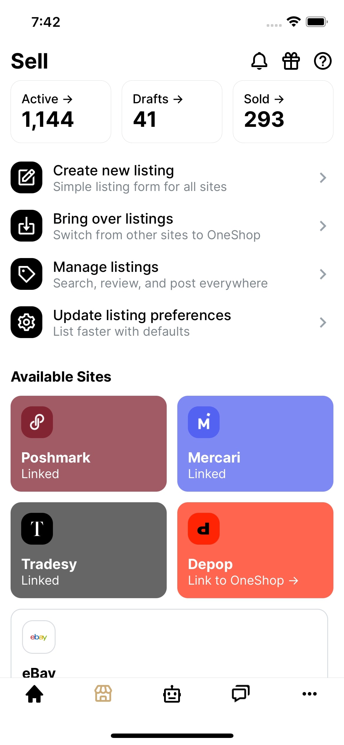 OneShop app rendering